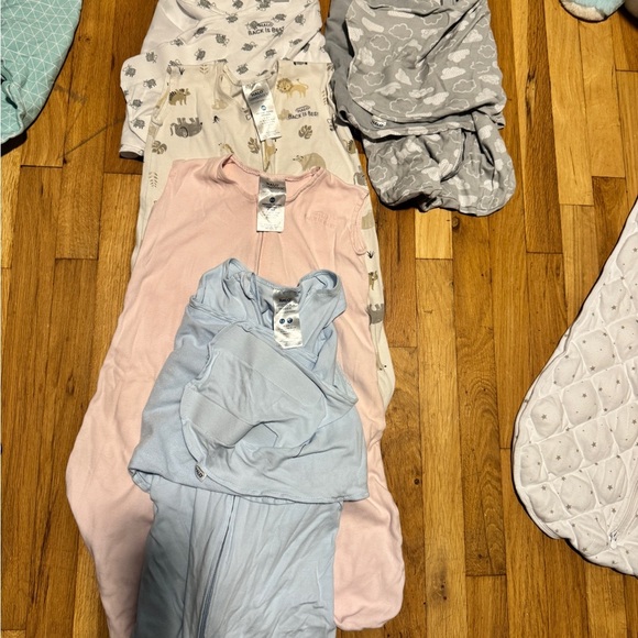 Baby Sleep Sacks in Pink, Blue, and Gray - Picture 1 of 2